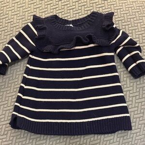 GAP Navy and White Striped Kids Sweater size 0-3 mos